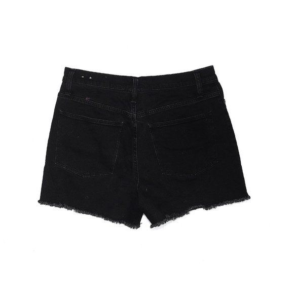 Madewell High Waist Raw Hem Denim Washed Black Shorts - Picture 5 of 5